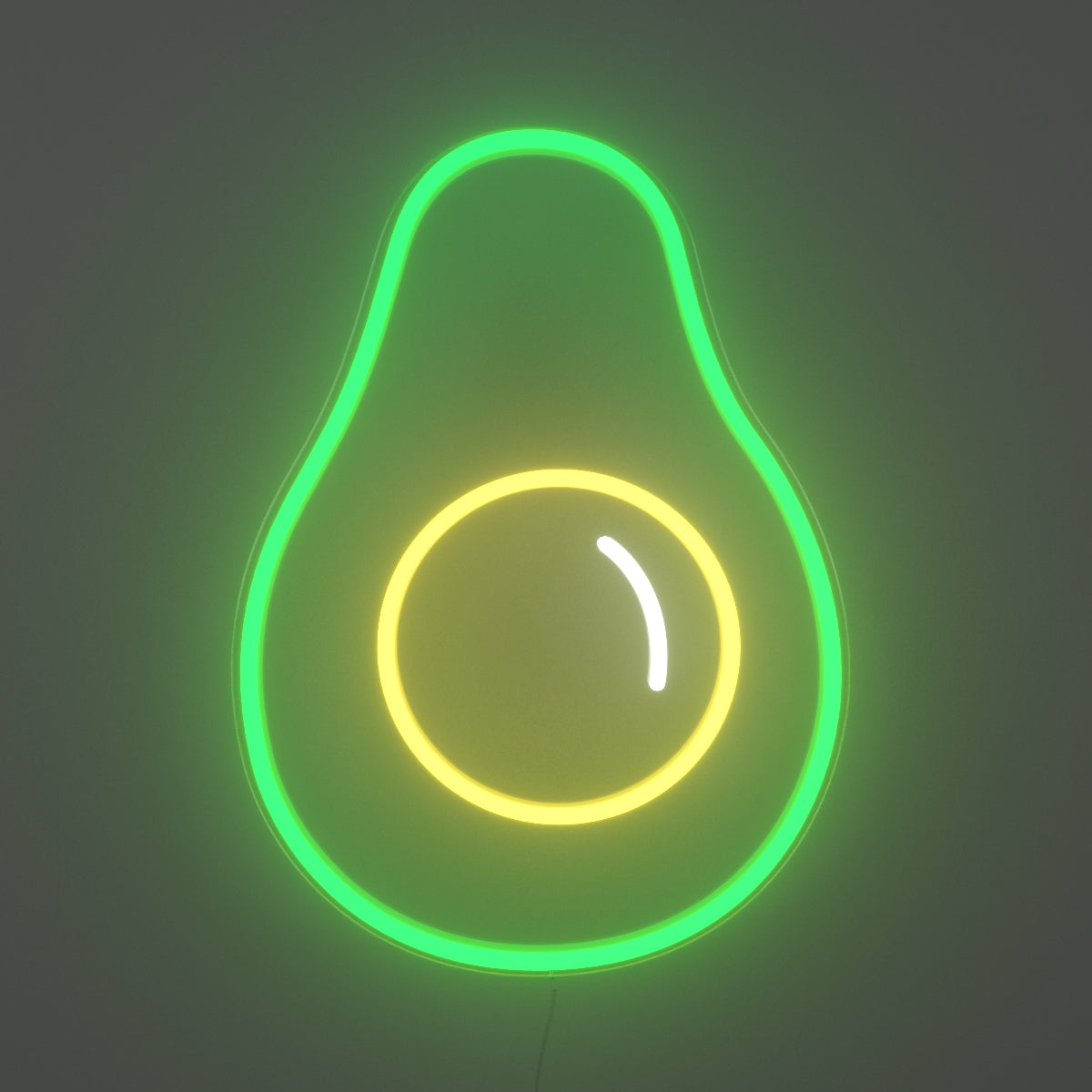 Crazy Avocado - signe en néon LED